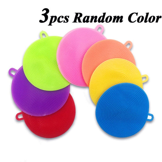 A pair Dishwashing Gloves Kitchen Silicone Cleaning Gloves Magic Silicone Dish Washing Gloves For Household Scrubber Gloves